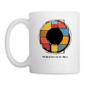La déconstruction d’un beignet - Mug blanc - blanc - Gauche