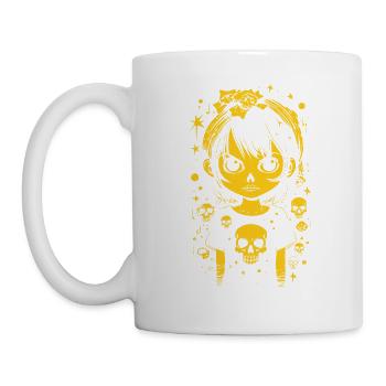 Mignonne fille d’anime en colère - Mug blanc - blanc - Gauche