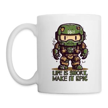 Life is short – make it epic - Mug - white - Left