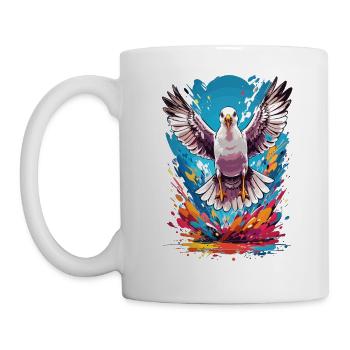 Möwe Sommer Urlaub - Tasse - Weiß - Links