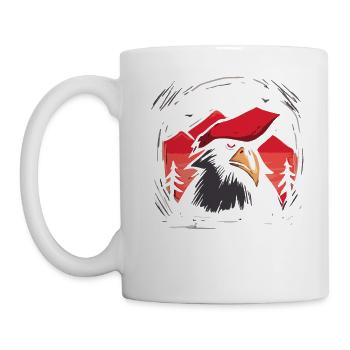 Soleil rouge japonais : Perroquet pirate cool - Mug blanc - blanc - Gauche