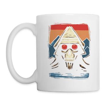 Soleil rouge japonais : Crâne de démon intérieur - Mug blanc - blanc - Gauche