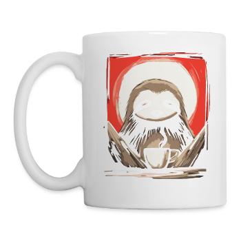 Japanese Red Sun Coffee Sloth - Mug - white - Left