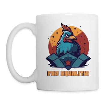 For Equality: Strong Rooster Rooster - Mug - white - Left