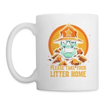 Take your rubbish home with you: Park Ranger - Mug - white - Left