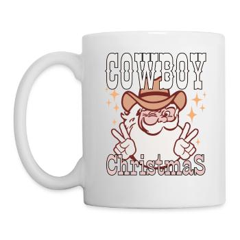 Cowboy Weihnachten - Tasse - Weiß - Links