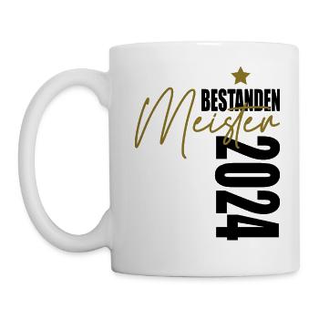 Meister 2024 bestanden - Tasse - Weiß - Links