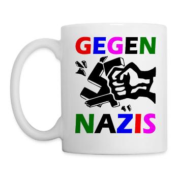 Gegen nazis - Tasse - Weiß - Links