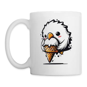Cute Seagull Steals Ice Cream Thief Thief - Mug - white - Left