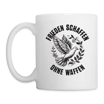 Friedenstaube Frieden schaffen ohne Waffen Peace - Tasse - Weiß - Links