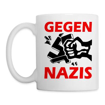 Gegen nazis faust - Tasse - Weiß - Links