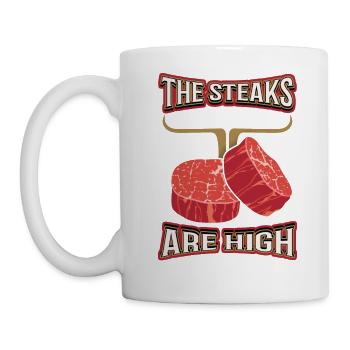 steak, meat, funny saying, pun, pun - Mug - white - Left
