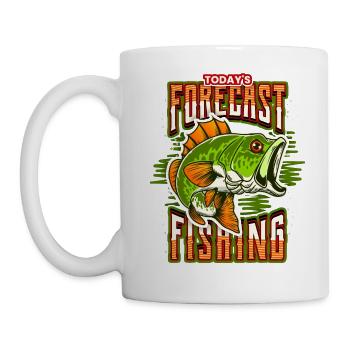 Rétro Vintage Poisson, Pêche, Pêcheur Dire - Mug blanc - blanc - Gauche