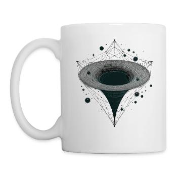Black Hole Funnel in Space - Mug - white - Left