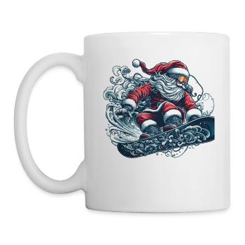 Santa Clause Snowboard Ride - Tasse - Weiß - Links