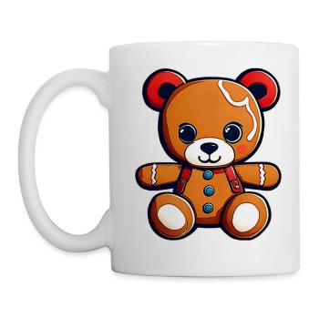 Cute Gingerbread Teddy Bear - Mug - white - Left