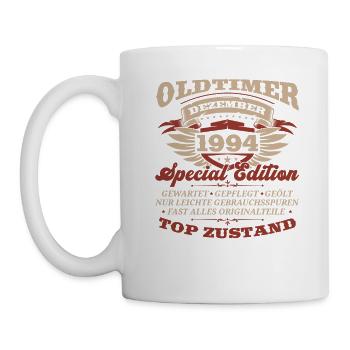 29. Geburtstag Oldtimer Dezember Jahrgang 1994 - Tasse - Weiß - Links