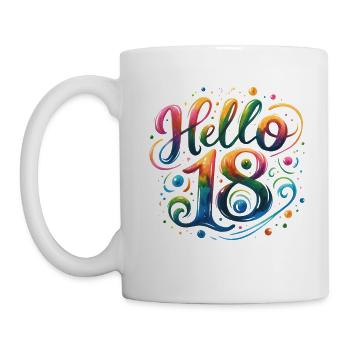 Hello 18 18th Birthday - Mug - white - Left