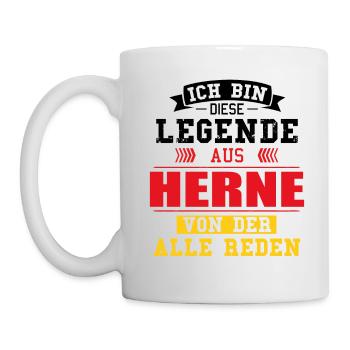 Stadt Herne Deutschland Legende Spruch - Tasse - Weiß - Links