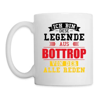 Stadt Bottrop Deutschland Legende Spruch - Tasse - Weiß - Links