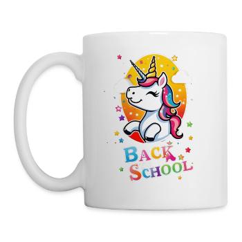 Unicorn unicorn back to school - Mug - white - Left