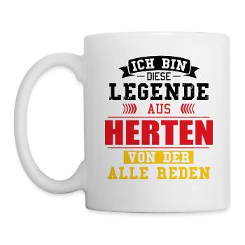 Stadt Herten Deutschland Legende Spruch - Tasse - Weiß - Links