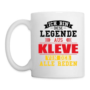 Stadt Kleve Deutschland Legende Spruch - Tasse - Weiß - Links