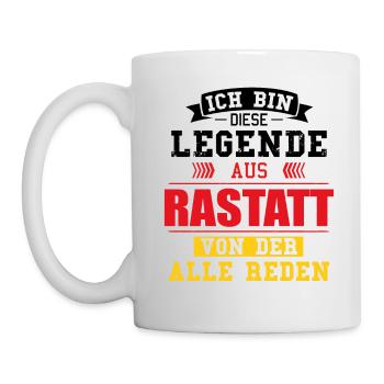Stadt Rastatt Deutschland Legende Spruch - Tasse - Weiß - Links