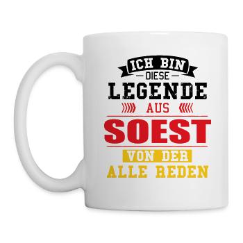 Stadt Soest Deutschland Legende Spruch - Tasse - Weiß - Links