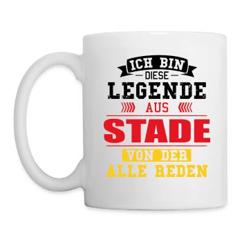 Stadt Stade Deutschland Legende Spruch - Tasse - Weiß - Links