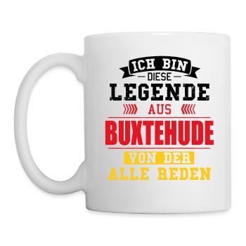 Stadt Buxtehude Deutschland Legende Spruch - Tasse - Weiß - Links