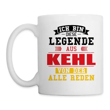 Stadt Kehl Deutschland Legende Spruch - Tasse - Weiß - Links
