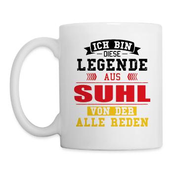 Stadt Suhl Deutschland Legende Spruch - Tasse - Weiß - Links