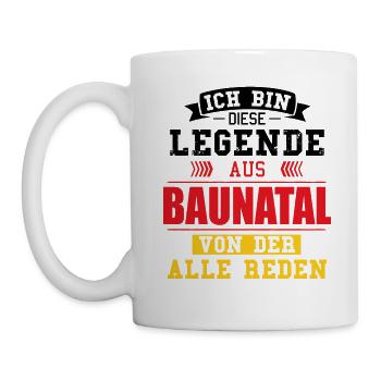 Stadt Baunatal Deutschland Legende Spruch - Tasse - Weiß - Links