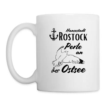 Rostock Hansestadt Rostock Perle an der Ostsee - Tasse - Weiß - Links