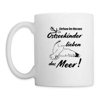 Ostseekinder lieben das Meer-Ostsee im Herzen - Tasse - Weiß - Links