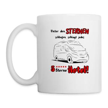 Camping Van Camping-car Dicton + Motif - Mug blanc - blanc - Gauche