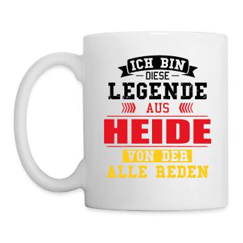 Stadt Heide Deutschland Legende Spruch - Tasse - Weiß - Links
