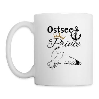 Prince de la mer Baltique-Ancre Prince de la mer Baltique et mouette - Mug blanc - blanc - Gauche