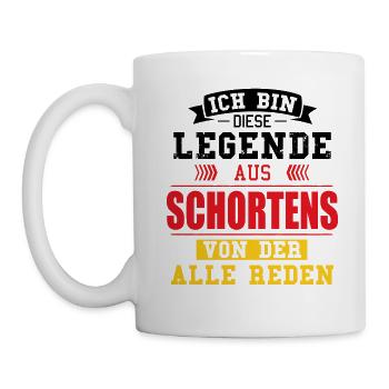 Stadt Schortens Deutschland Legende Spruch - Tasse - Weiß - Links