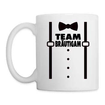 Junggesellenabschied Polterabend Team Bräutigam - Tasse - Weiß - Links