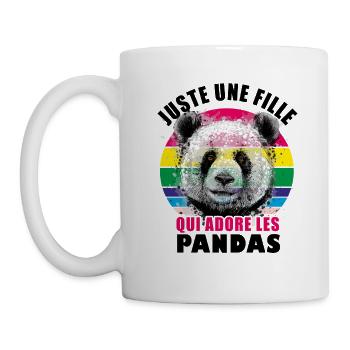Fille Qui Aime Les Pandas - Mug blanc - blanc - Gauche