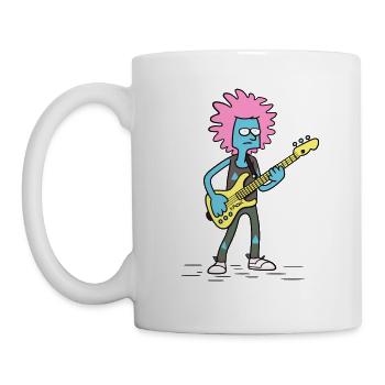 Guitariste de dessin animé pour le rock et la musique - Mug blanc - blanc - Gauche