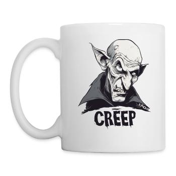 Gruseliger Nosferatu: Horror-Vampir - Tasse - Weiß - Links