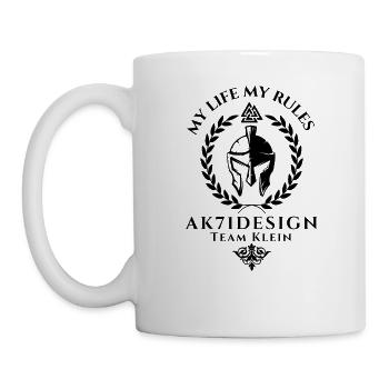 AK71Design-Team Klein- Sparta- Ma vie, mes règles - Mug blanc - blanc - Gauche