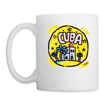 Niedliches Kuba - Tasse - Weiß - Links