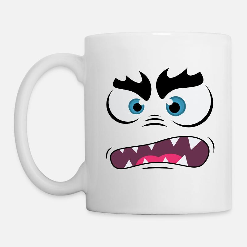 Visage de monstre - Mug blanc - blanc