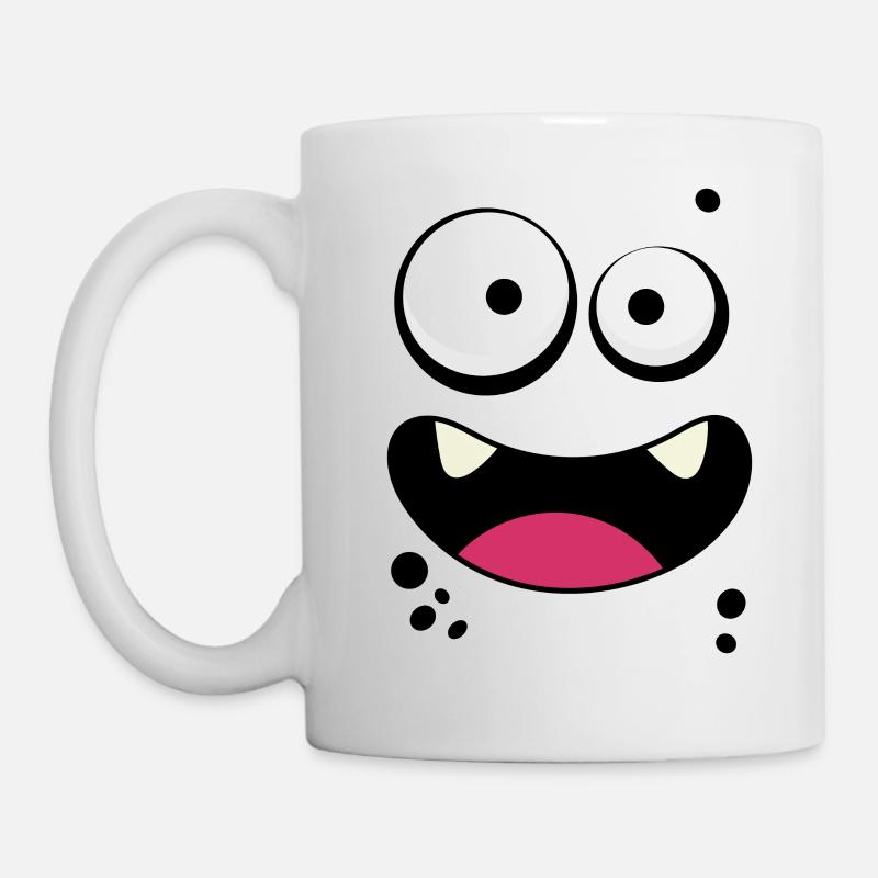 Visage de monstre - Mug blanc - blanc