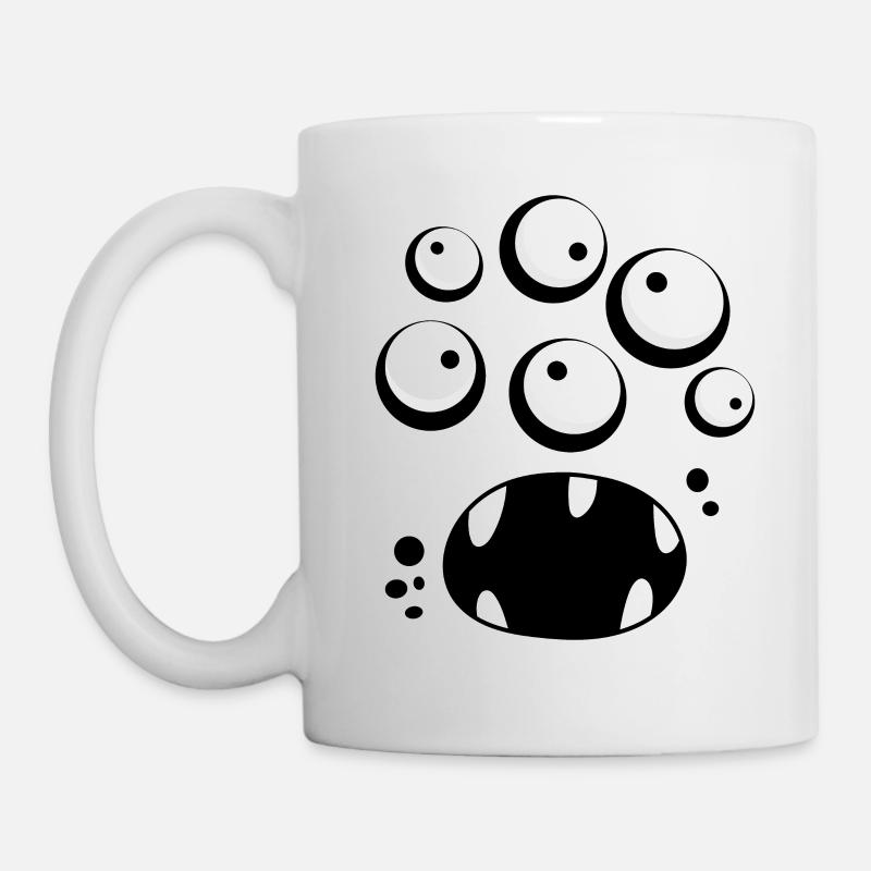 Monster-Gesicht - Tasse - Weiß