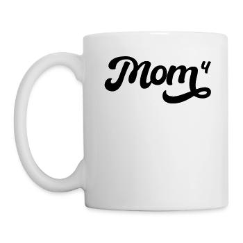 Maman 4 enfants fête des mères maman haute 4 cadeau - Mug blanc - blanc - Gauche